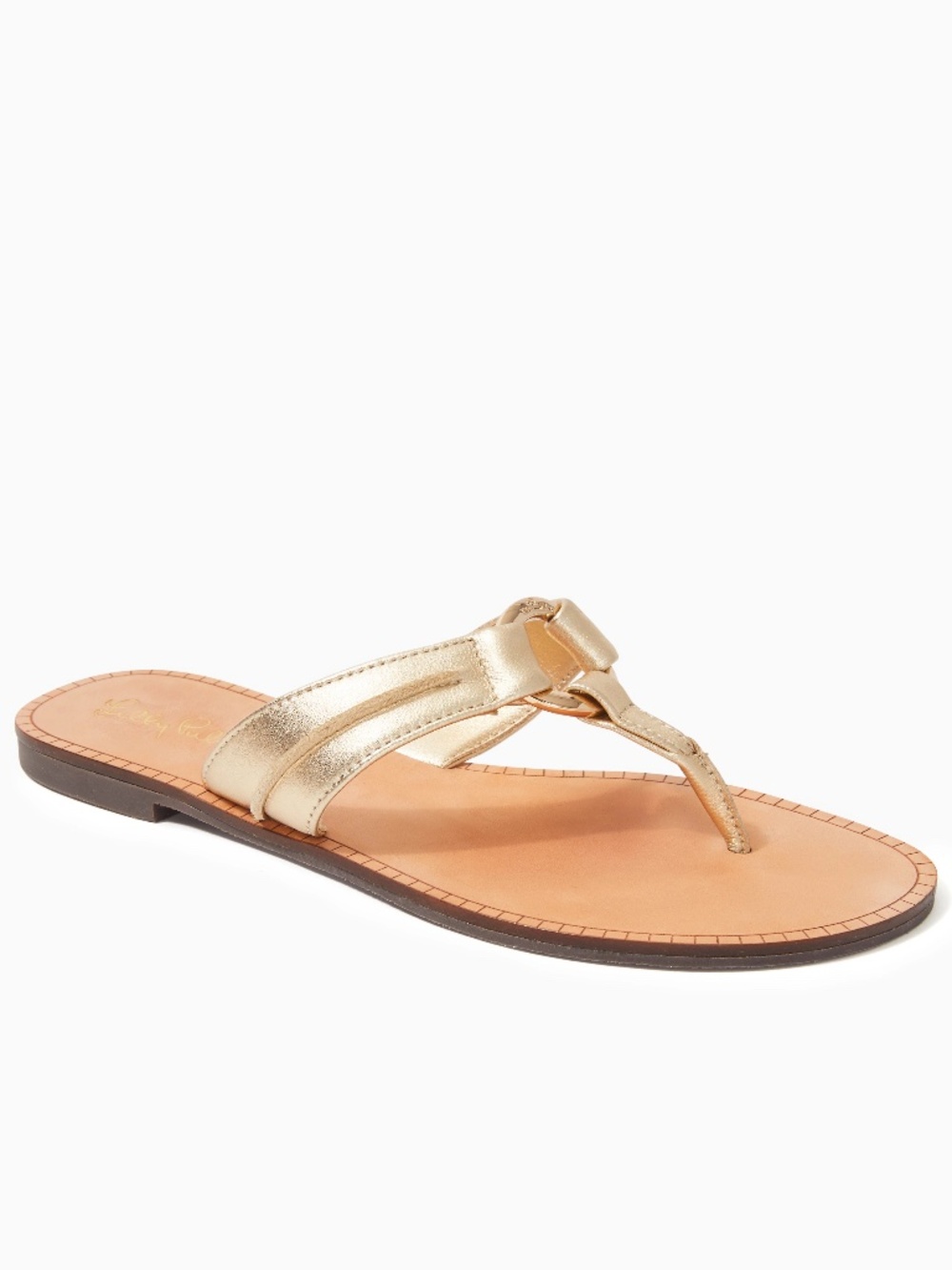 Lilly Pulitzer McKim Sandal | Gold Leather | 8.5